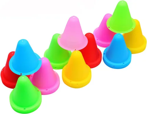 Miniatura 8 de FZBNSRKO 20 conos de entrenamiento de fútbol, conos de slalom de colores mixtos, mini conos de agilidad para niños, patinaje sobre ruedas, práctica
