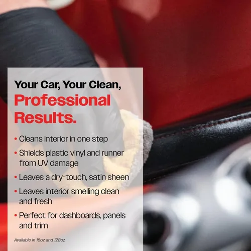 Miniatura 3 de Malco Limpiador y Abrillantador para Interiores de Automóvil Clean & Shine - Restaura superficies de cuero, plástico y vinilo en tu vehículo/Limpia