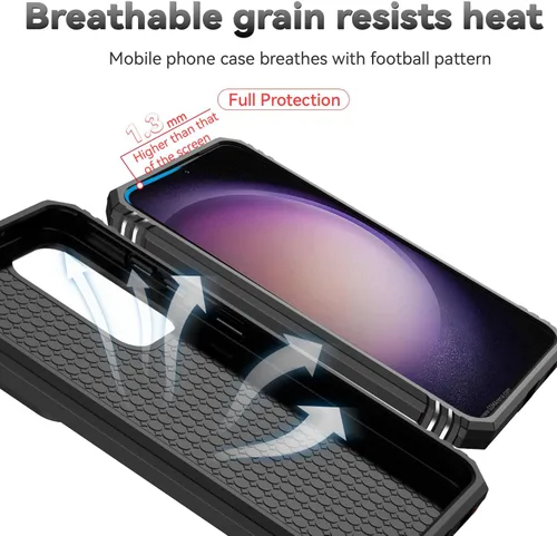 Miniatura 5 de Funda para Galaxy S23 FE, con protectores de pantalla y funda para cámara, [grado militar] de 16 pies. Funda a prueba de caídas con funda protectora