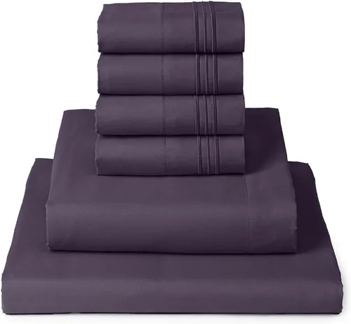 Miniatura 21 de Mellanni Juego de Sábanas Split King - Colección Icónica de 7 Piezas para Ropa de Cama, (Incluye 4 Fundas de Almohada), Bolsillo Profundo de 16 1394