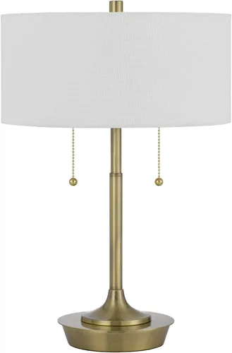 Miniatura 4 de Cal Lighting BO-3028FL Kendal - Lámpara de pie de metal con interruptor de cadena de tracción, pantalla de tela de tambor