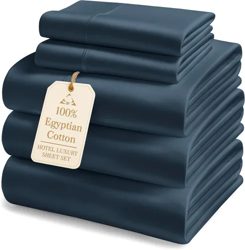 Miniatura 38 de Lane Linen Sábanas 100% de algodón egipcio, tamaño King, naturalmente transpirables y duraderas, cómodas para el invierno, ultra suaves, comodidad