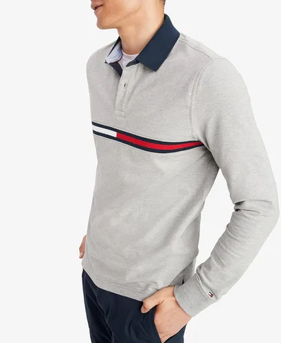 Miniatura 3 de Tommy Hilfiger Polo de manga larga con bandera para hombre en ajuste personalizado