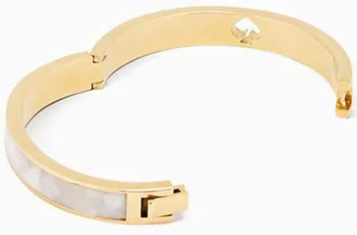 Miniatura 2 de Kate Spade New York Pulsera de perlas 'Hole Punch Spade Hinge', Metal, Metal chapado