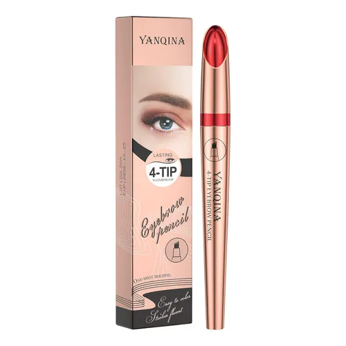 Miniatura 2 de Lápiz de cejas negro Liquid Microblading. Resistente al agua, de larga duración, natural, pluma de cejas con punta de horquilla de 4 puntos