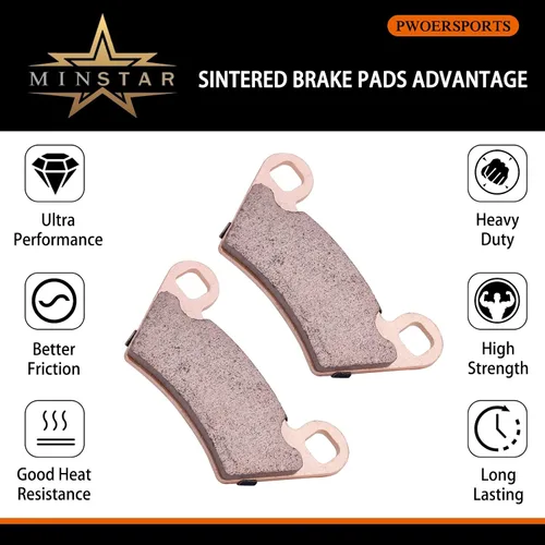 Miniatura 3 de Pastillas de freno sinterizadas para Polaris RZR XP 900, Ranger 900 XP, RZR 4 800, Ranger 500 700 800, Ranger 570 Tamaño completo, Ranger Crew 570