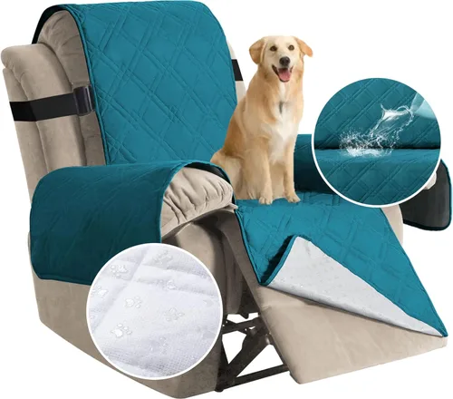 Miniatura 9 de H.VERSAILTEX - Funda protectora para sillón reclinable 100% impermeable, acolchada, con correa elástica y parte posterior con huellitas de silicón