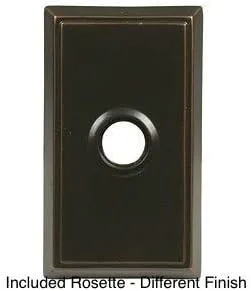 Miniatura 3 de Emtek 28093 - Gancho doble con roseta de acabado a juego, 6 acabados, roseta rectangular, Plateado, 2809