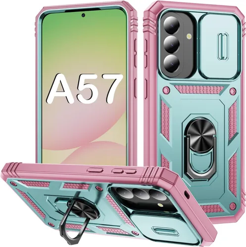 Miniatura 106 de PASNEW Funda para Samsung Galaxy A54, Soporte Metálico y Cubierta Deslizante para Cámara, Militar Multicapa Resistente de Cuerpo Completo a Prueba