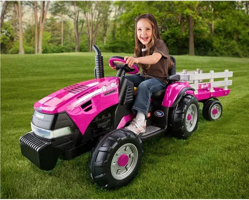 Miniatura 5 de Tractor con remolque Ride On Case IH Magnum de Peg Perego, color rosa