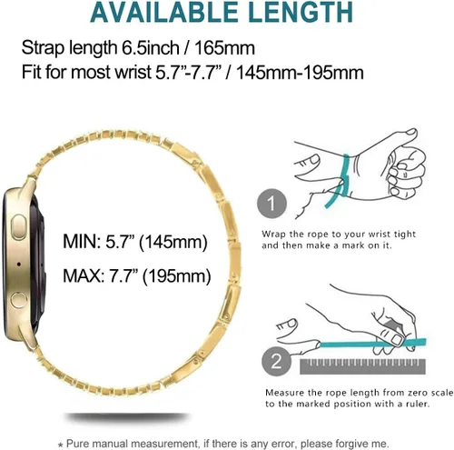 Miniatura 5 de DEALELE Correas compatibles con Samsung Galaxy Watch 6/6 Classic / 5/5 Pro / 4/4 Classic / 3 1.614 in / Active 2, correa de repuesto de metal de 1#