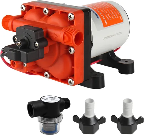 SEAFLO Bomba de presión de agua bajo demanda serie 42 de 12 V, 3.0 GPM, 55 PSI, con derivación para ciclos reducidos, autocebante, para