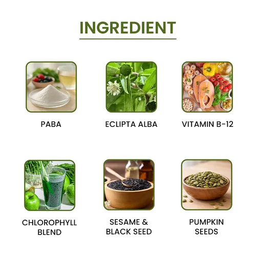 Miniatura 2 de Control del cabello gris de los suplementos orgánicos verdes