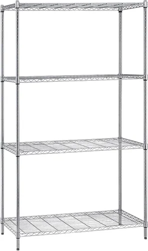 Miniatura 67 de Quantum Storage Systems kit para principiantes para unidad de librero de 4 niveles, de 54 pulgadas de alto, en alambre, con acabado en cromado