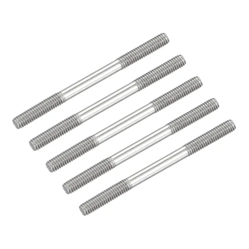 Miniatura 20 de METALLIXITY Tornillos de doble extremo (rosca M8, longitud 80 mm) 5 piezas, pernos de varilla roscada doble de acero inoxidable 304