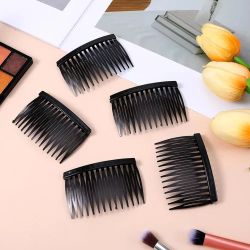 Miniatura 7 de cobee Peine francés para el cabello, 12 unidades, peine lateral francés, peines decorativos para el cabello, pinzas para el cabello para mujeres