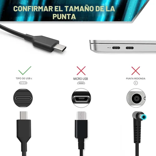 Miniatura 2 de SLE-TECH Cargador universal para Chromebook USB C de 65 W compatible con HP Chroembook Lenovo Thinkpad/Yoga Dell Chromebook 3100 Asus, Samsung