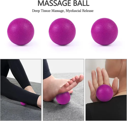 Miniatura 4 de JOYENERGY Juego de rodillos de espuma 5 en 1, rodillo de espuma de punto gatillo patentado, palo de masaje, bola de masaje, banda de resistencia