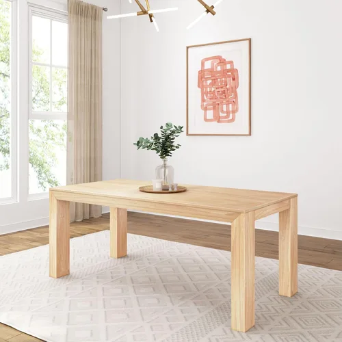 Miniatura 19 de Plank+Beam Mesa de comedor de 48 pulgadas, mesa de cocina de madera maciza de 48 pulgadas, mesa de comedor rectangular para comedor, oficina