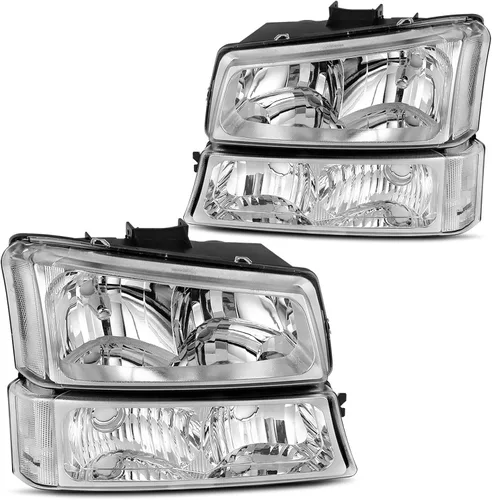 Miniatura 7 de DWVO Conjunto de faros delanteros compatible con Chevy Silverado Avalanche 1500 1500HD 2500 2500HD 3500 Faro 2007 Silverado 1500 2500 3500 Carcasa