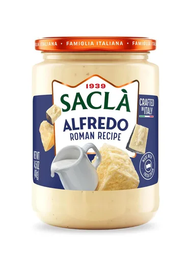 Miniatura 7 de SACLA Alfredo - Salsa de pasta con pesto de albahaca Salsa cremosa italiana para pasta blanca con queso y albahaca Tarro de vidrio de 14.5 onzas