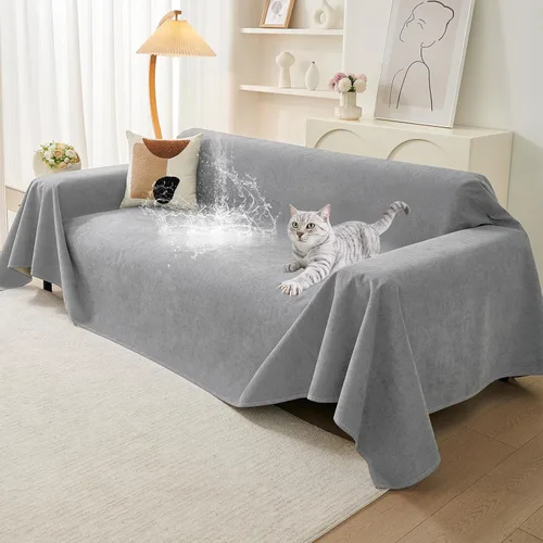 Miniatura 15 de Warmstar Couch Protector from Cat Claws, Waterproof Couch Cover Anti Slip,Couch Cover 3 Cushion Sofa Washable,Anti-Scratch Pet Sofa Cover Heavy Beige