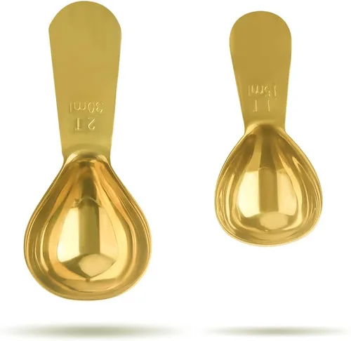 Miniatura 10 de Cuchara de café, juego de cucharas de café de acero inoxidable, 1 cucharada (15ml) y 1 cucharadas (30ml), cuchara medidora, cuchara medidora