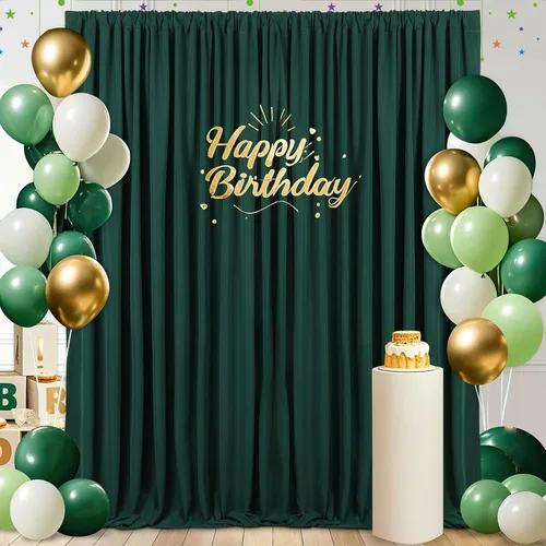 Miniatura 25 de Cortinas de Telón de Fondo Blanco de 2 Paneles 5 x 1,5 m de Poliéster, Telón de Fondo para Fotografía, Cortinas para Decoración de Fondo de Boda