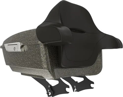 Miniatura 51 de King Tour Pack para Harley Alpine Green, cierre de paquete turístico, portaequipajes superior, soporte de montaje negro, placa de metal para Harley