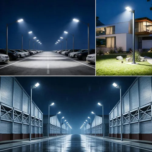 Miniatura 9 de HiBay Luces de estacionamiento del anochecer al amanecer 240W-220W-200W, 38400LM brillante 500-800W HPS Eqv, luz diurna LED de calle, iluminación