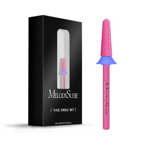 Miniatura 13 de MelodySusie Broca profesional de punta cónica para uñas, broca multifunción de carburo de tungsteno de 3/32 pulgadas, adecuada para manicura