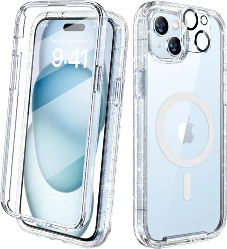 Miniatura 204 de Diaclara - Funda compatible con iPhone 11, carcasa resistente de cuerpo completo con protector de pantalla integrado sensible al tacto y Transparente
