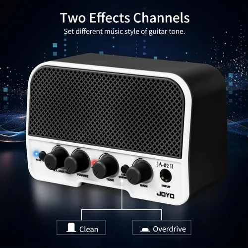 Miniatura 3 de JOYO Mini Amplificador de Guitarra Eléctrica 5W Pequeño Amplificador de Guitarra para Práctica con Bluetooth, Canales Limpios y Overdrive, Portátil