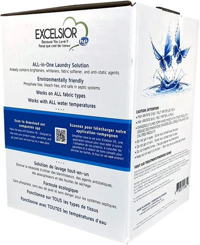 Miniatura 7 de Excelsior - Detergente líquido para ropa sin perfume concentrado, 200 cargas de 3 litros, removedor de manchas enzimáticas, compatible con carga