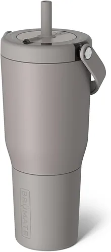 Miniatura 55 de BrüMate Resa - Vaso de viaje 100% a prueba de fugas de 25 onzas con asa y pajilla, popote SoftSip flexible, funda de silicona para mayor