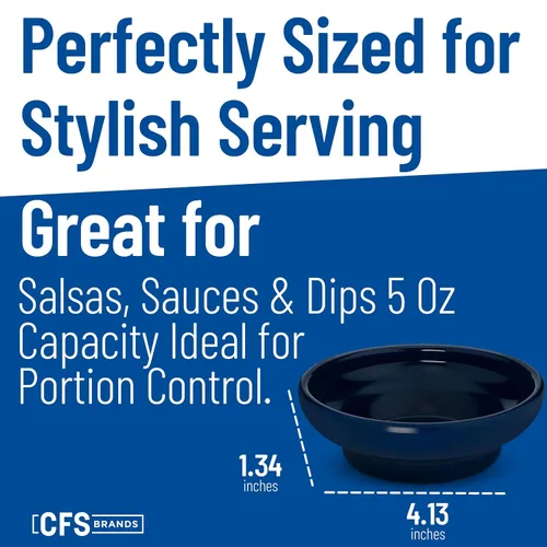 Miniatura 5 de Carlisle FoodService Products 087560 Melamine Salsa Dish, 5 oz. Capacity, Cobalt Blue (Case of 48)