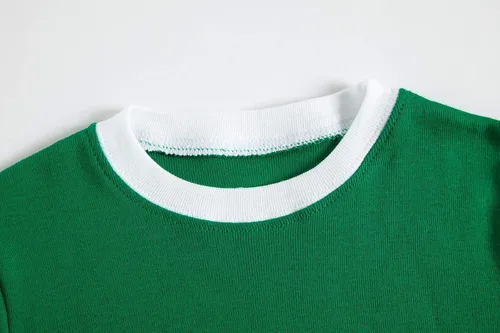 Miniatura 3 de Family Feeling - Conjunto de 2 piezas de pijama de Navidad a rayas para niños y niñas, 100% algodón