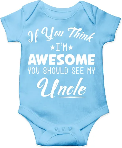 Miniatura 17 de AW Fashions If You Think, I'm Awesome You Should See My Uncle - Body para bebé recién nacido