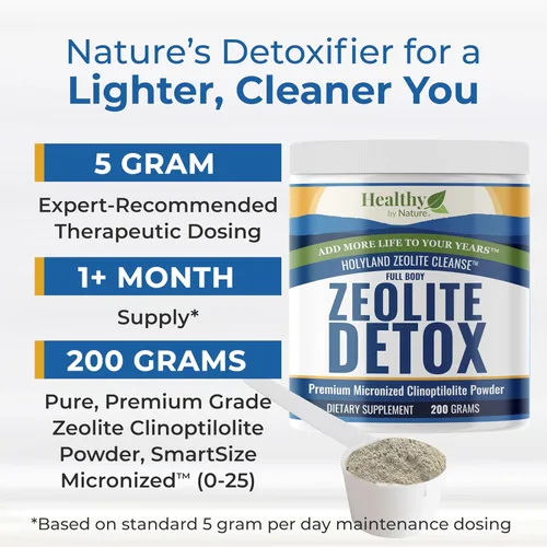 Miniatura 2 de HolyLand Zeolite Cleanse - Polvo de desintoxicación de zeolita (7.05 onzas, 7.05 oz) - Clinoptilolita natural activado - Micronizado 0-25