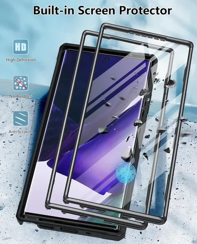 Miniatura 5 de FNTCASE Funda para Samsung Galaxy Note-20-Ultra: funda resistente de grado militar para teléfono celular con soporte Protector con Protección TPU