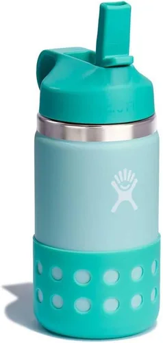 Miniatura 21 de Hydro Flask Botella de agua para niños para la escuela, acero inoxidable y aislada con tapa de pajita, 18 onzas en dalia Dahlia