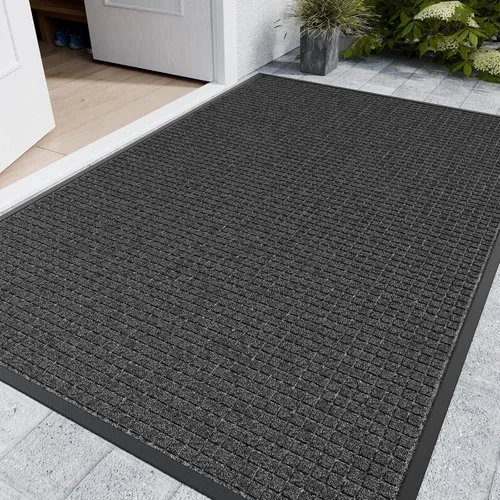 Miniatura 37 de Tapete para puerta delantera, 48 x 24 pulgadas, resistente para interiores y exteriores, tapete de bienvenida antideslizante para entrada, parte