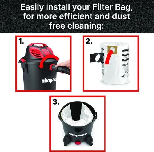 Miniatura 4 de Bolsa de filtro colección desechable Shop-Vac 9066200, de 10 – 14 galones, 3