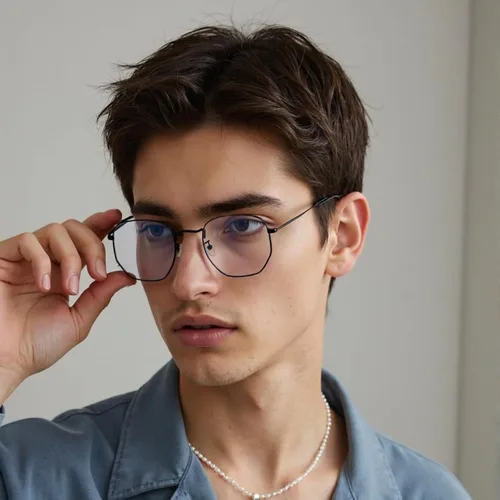Miniatura 3 de Lentes hexagonales de metal con bloqueo de luz azul, antifatiga ocular para pantallas digitales, marco ligero para hombres y mujeres