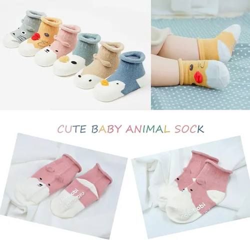 Miniatura 5 de Calcetines de bebé con agarre antideslizantes para niñas y niños pequeños calcetines de algodón para tobillo