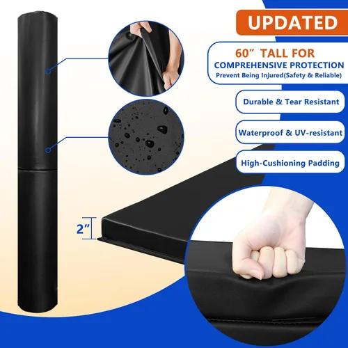 Miniatura 3 de Almohadilla de seguridad resistente para postes redondos de 3 a 5 pulgadas, impermeable y duradera, garaje, sótano, almohadilla de seguridad