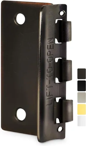 Miniatura 8 de Jack N' Drill - Cerradura de puerta de acción abatible (paquete de 6) - Cerraduras reversibles de privacidad con tornillo antibloqueo para Negro