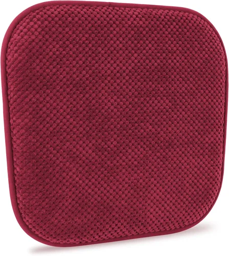 Cojines para Sillas de Cocina Vino Rojo Antideslizantes de Espuma para Oficina, Cojines para Asientos Lavables, Almohadillas Gruesas y Suaves, Rojo
