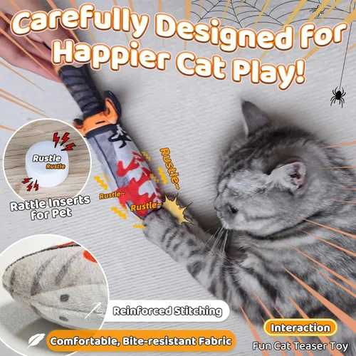 Miniatura 5 de Juguetes para Gatos [8000mg de Hierba Gatera Premium] Estilo Colorido de Dibujos Animados Terror Divertido Cuchillo Hierba Gatera Juguetes