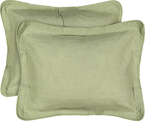 Miniatura 2 de King Charles - Funda de almohada decorativa moderna de granja de matelasse floral, ropa de cama 100% algodón transpirable, funda estándar